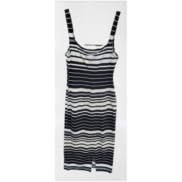 American Apparel Women Tank Dress Sz S Sleeveless  Bodycon Slit Summer Stretch - Picture 1 of 3